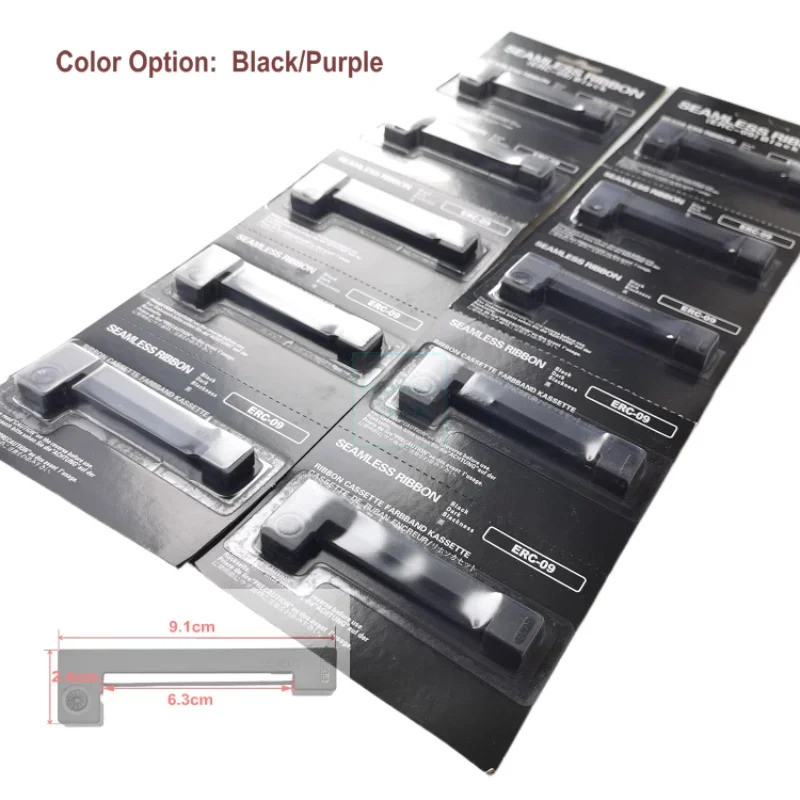 ERC09 ERC-09  ERC09B  Black Purple Seamless Ribbon for use in Fit For Epson M160 M180 M190 M191G M16