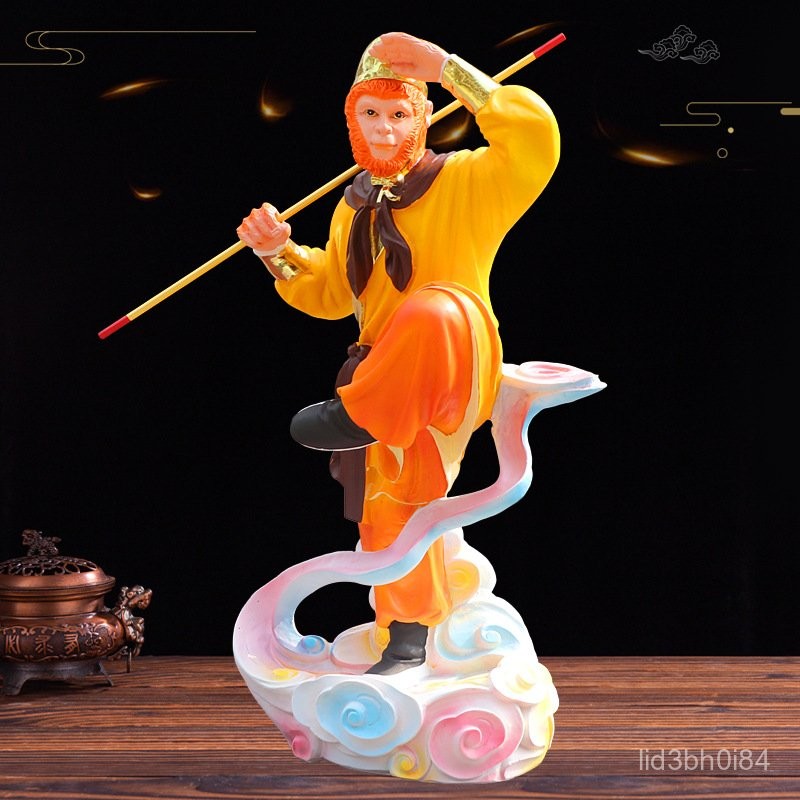 Monkey King รูปปั้นของตกแต่งบ้าน Monkey King Bi Mawen เรซิ่น FRP พระพุทธรูปต่อสู้เพื่อเอาชนะพระพุทธเ