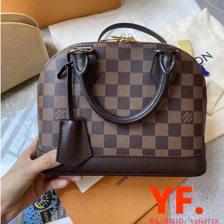 มือสอง] LV ALMA BB N41221 mini shell bag Emma bag กระเป๋าถือ crossbody bag two-Purpose bag