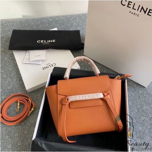 CELINE Pico belt litchi color mini catfish bag กระเป๋าถือ กระเป๋าสะพาย crossbody bag พร้อมขาย