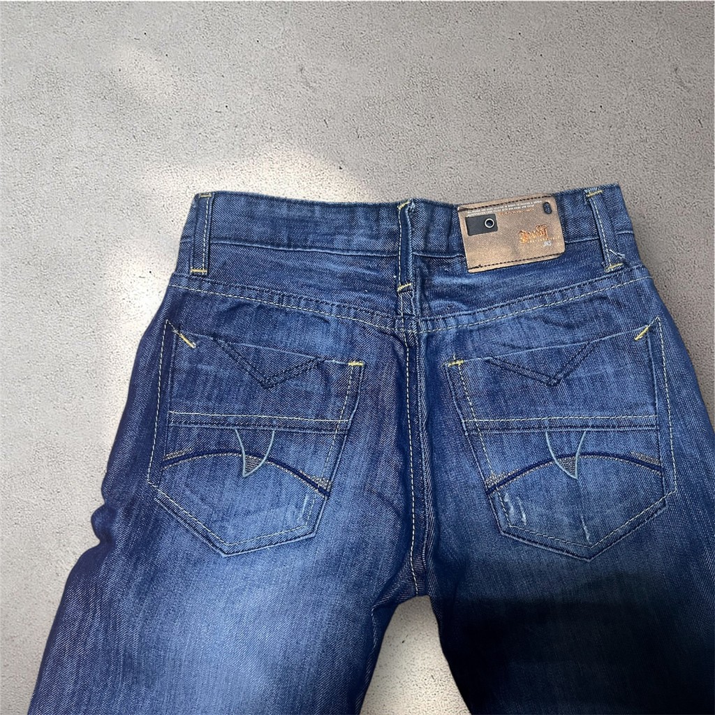DECENT JEANS กางเกงยีนส์เด็กโต-วัยรุ่น ทรงกระบอก ขายาว สีน้ำเงิน (A82/2) - รูปที่ 3