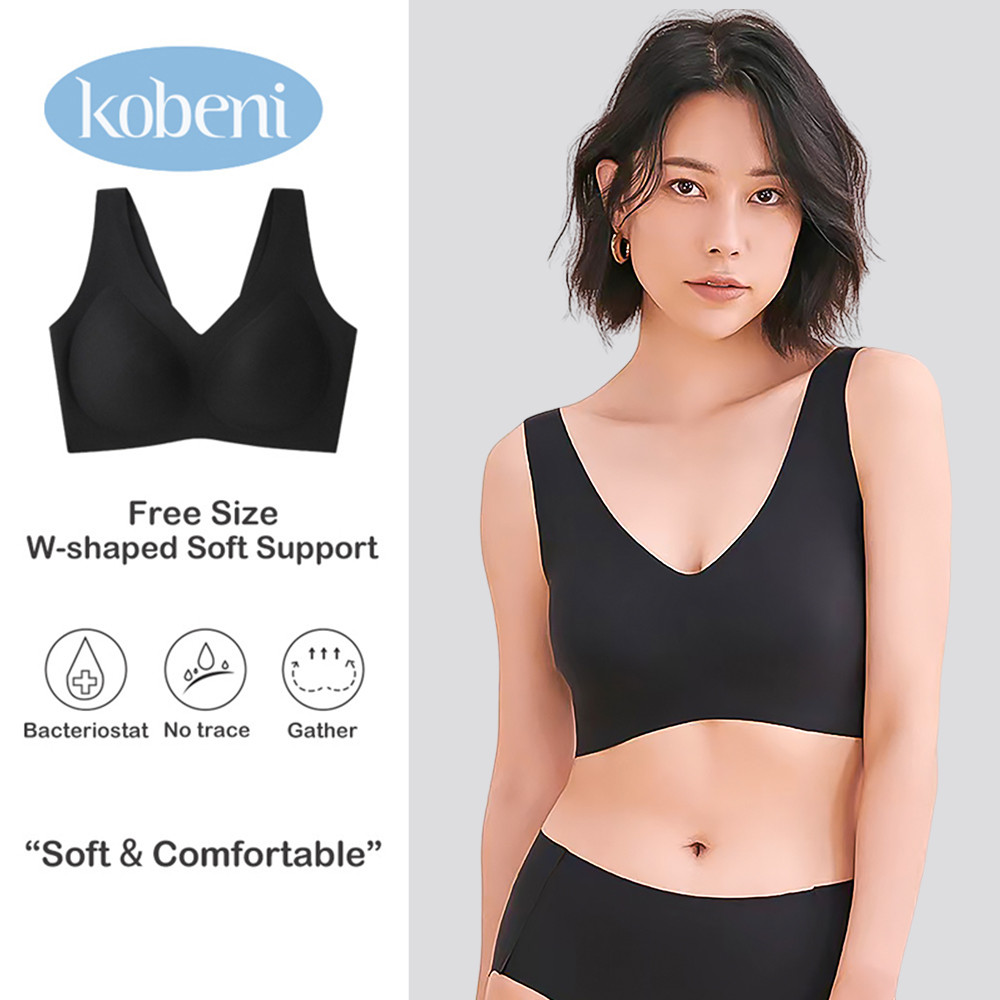 ⭐KOBENI⭐Bra เจลลี่บรา บราไร้ขอบ ไร้โครง Free Size Bra ดันทรง ยืดหยุ่นดีเยี่ยม ผ้านุ่มสบาย ซัพพอร์ตหน