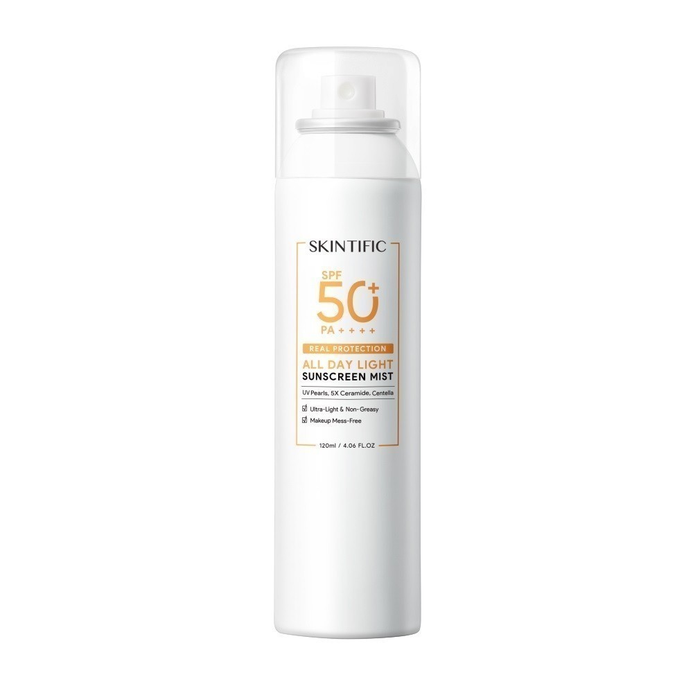 Skintific-All Day Light Sunscreen Mist Spf 50 Pa++++-120Ml สกินทิฟิค ออล เดย์ ไลท์ ซันสกรีน มิสท์ เอสพีเอฟ 50 พีเอ++++ 120 มล.