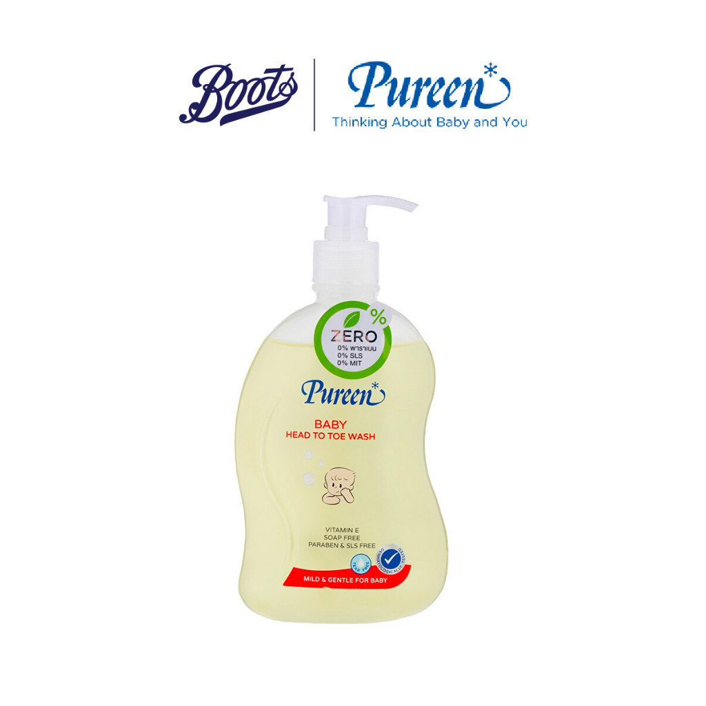 Pureen เพียวรีน เบบี้ เฮดทู โท วอช 500 มล. เบบี้ ไวพส์