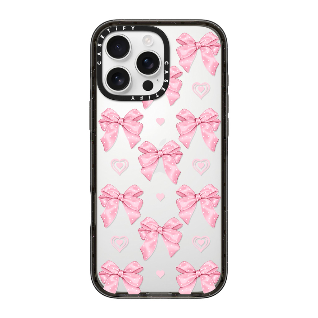 CASETiFY | Pink bows #เคสกันกระแทก For iPhone 16 Series ลายพิมพ์ที่ขายดีที่สุด