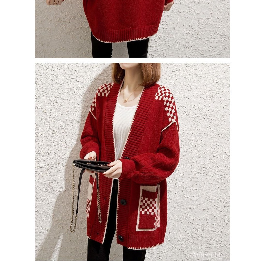 ความยาวปานกลางเสื้อกันหนาวคนแก่✨เสื้อคลุมสุดชิค💘◊เสื้อคาร์ดิแกนแม่👚สีพื้น แฟชั่นใหม่ มีสองกระเป๋า เสื้อหนาวไหมพรมS-6XL - รูปที่ 7