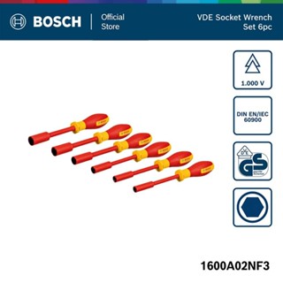 BOSCH ชุด ไขควงหัวหกเหลี่ยมกันไฟ VDE 6 ชิ้น