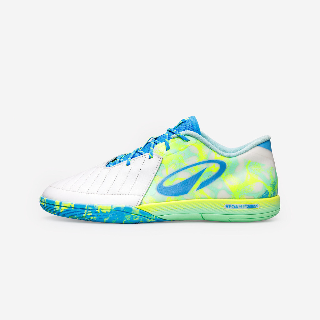 รองเท้าฟุตซอลรุ่น Ginka Pro Pack 24/25 World Cup - ฟ้าบอลติก,เขียวคลอโรฟิลด์สะท้อนแสง,เหลืองสะท้อนแส