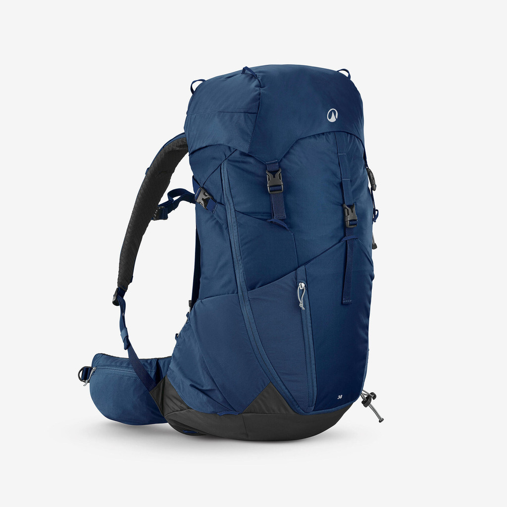 กระเป๋าเป้เดินป่ารุ่น MH500 ขนาด 38 ลิตร (สีน้ำเงิน) - น้ำเงินมิดไนท์บลู | 38 L hiking backpack MH50