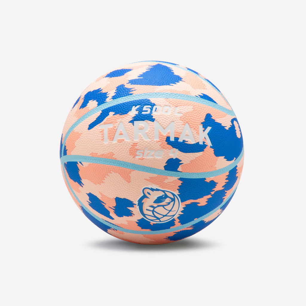 ลูกบาสเกตบอลสำหรับเด็กรุ่น K500 เบอร์ 4 (สีชมพู/น้ำเงิน) | Size 4 Basketball Wizzy K500L - Pink/Blue