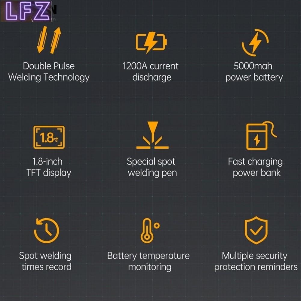 <LVDN> SWM-10 2in1 แบบพกพา SpotWelding Machine LithiumBattery หัวเชื่อมชิปนิกเกิล