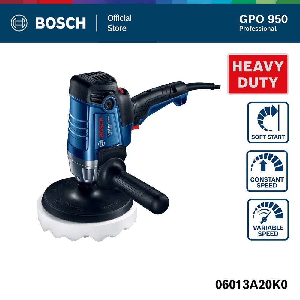 BOSCH เครื่องขัดเงา 7 นิ้ว รุ่น GPO 950 กำลัง 950W ประกันนาน 12 เดือน