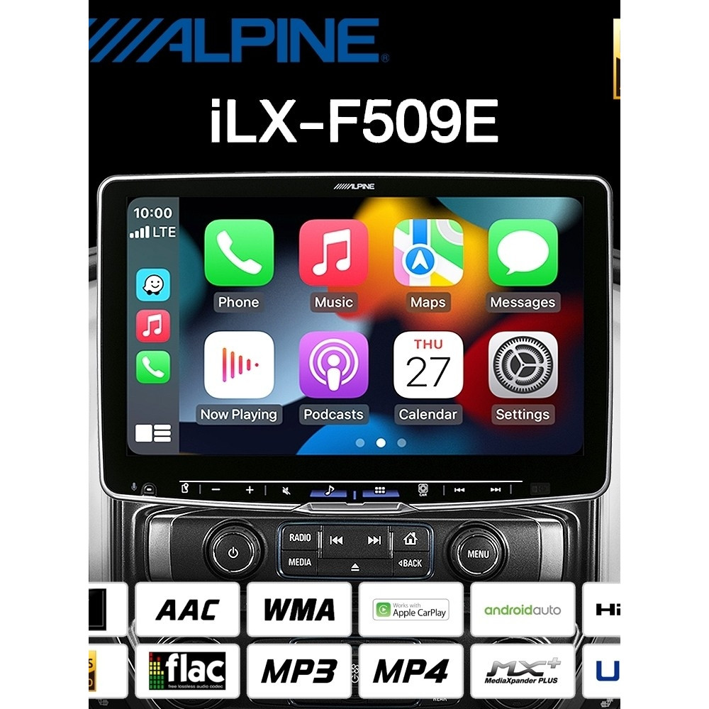 ของแท้แน่นอน!! เครื่องเล่นติดรถยนต์ แบรนด์ดัง ยี่ห้อ ALPINE รุ่น  iLX-F509Eเครื่องเล่น ขนาดจอ 9 นิ้ว