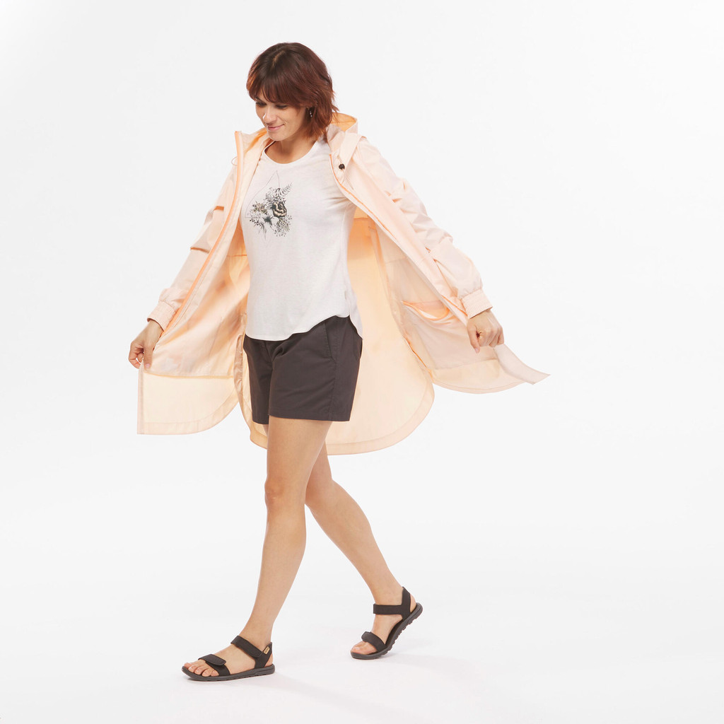 กางเกงขาสั้นเดินป่าสำหรับผู้หญิงรุ่น NH100 - เทาคาร์บอน | Women's Hiking Shorts NH100 - Carbon Grey