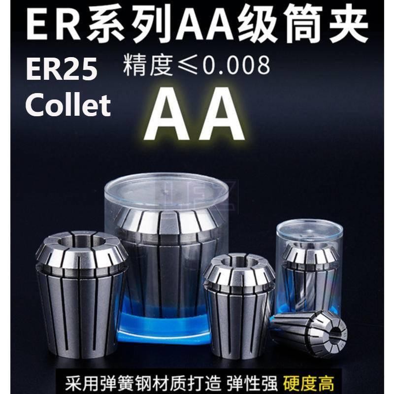 คอลเล็ต ER25 ER 1 2 3 4 5 6 7 8 9 10 11 12 13 14 15 16 มม. 65Mn ความแม่นยําสูง สําหรับตัวจับเครื่องม