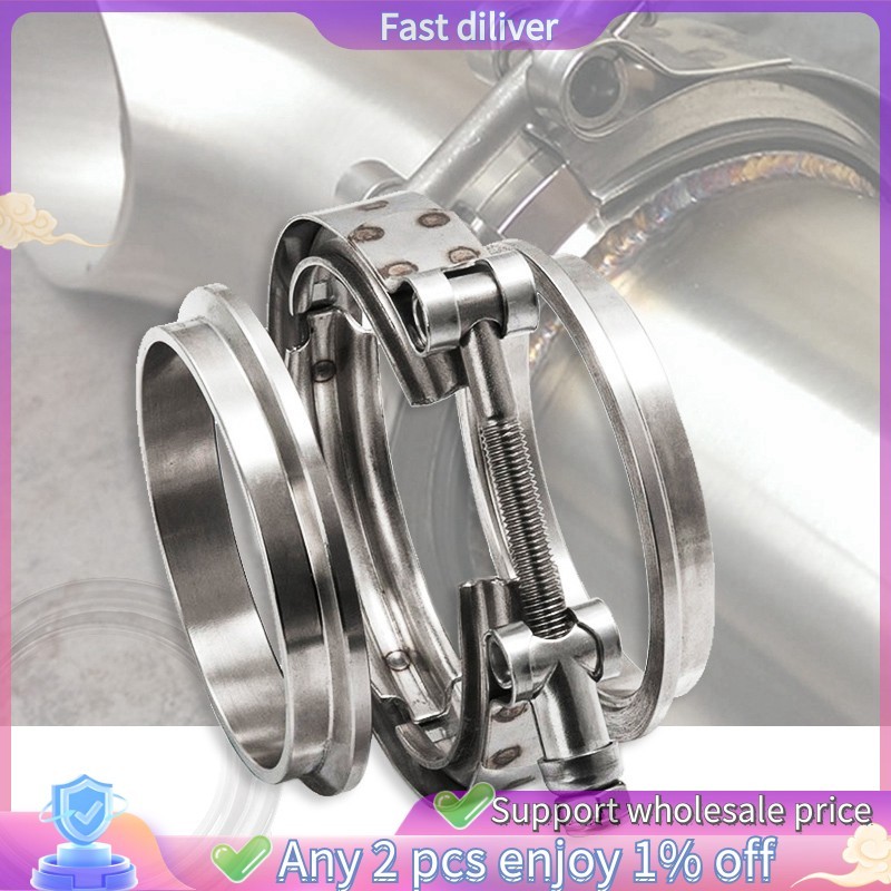 3 นิ้ว SS304 V-Band Clamp สแตนเลส M/F 3 v band Turbo ท่อไอเสีย Downpipe