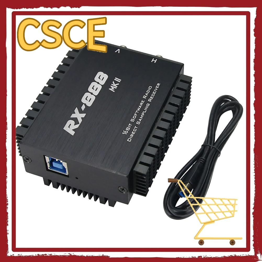 ซีอีซี... พร้อมสต็อก RX-888 MKII ตัวรับวิทยุ Ham ตัวรับวิทยุ LTC2208 16Bit ADC R828D