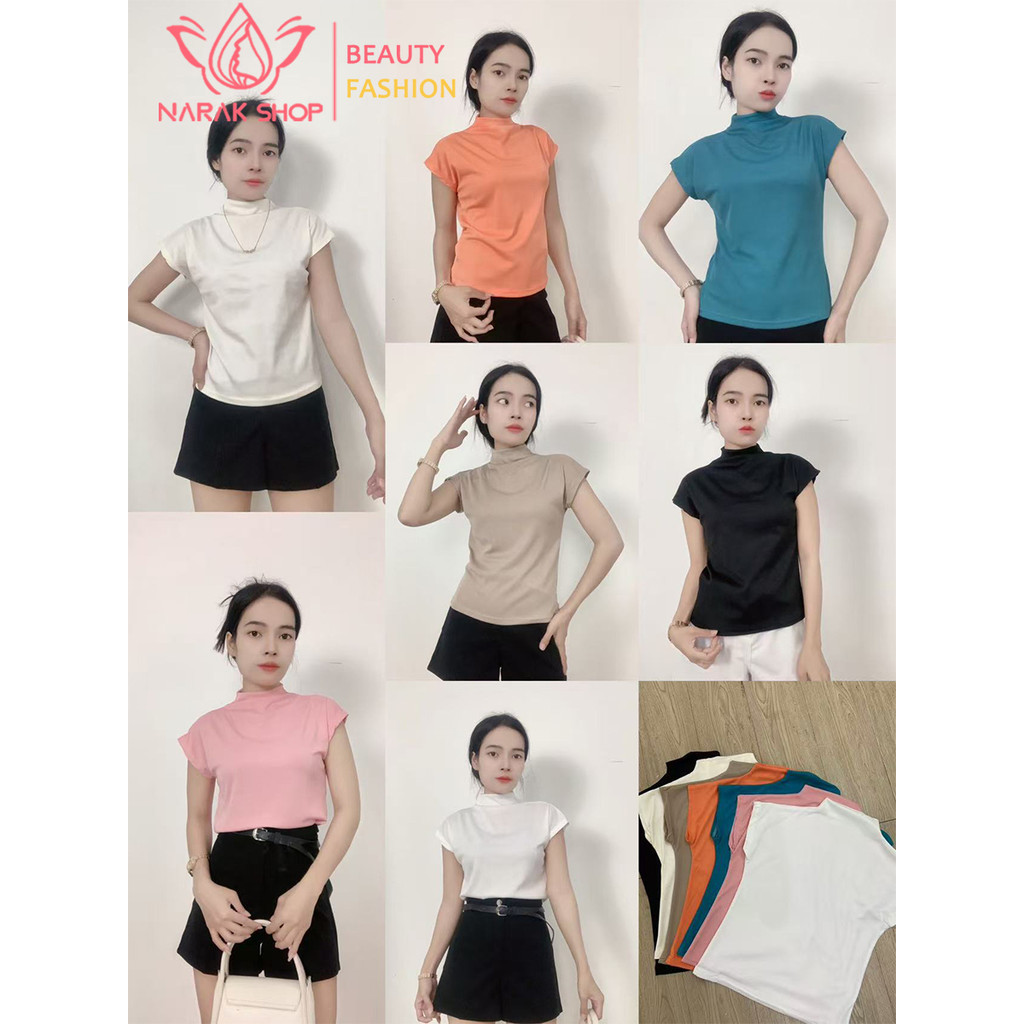 เสื้อยืดแขนกุด ไหล่ล้ำปิดต้นแขน พรางแขนให้ดูเพรียว ใส่บาย เบานิ่มสุดๆ