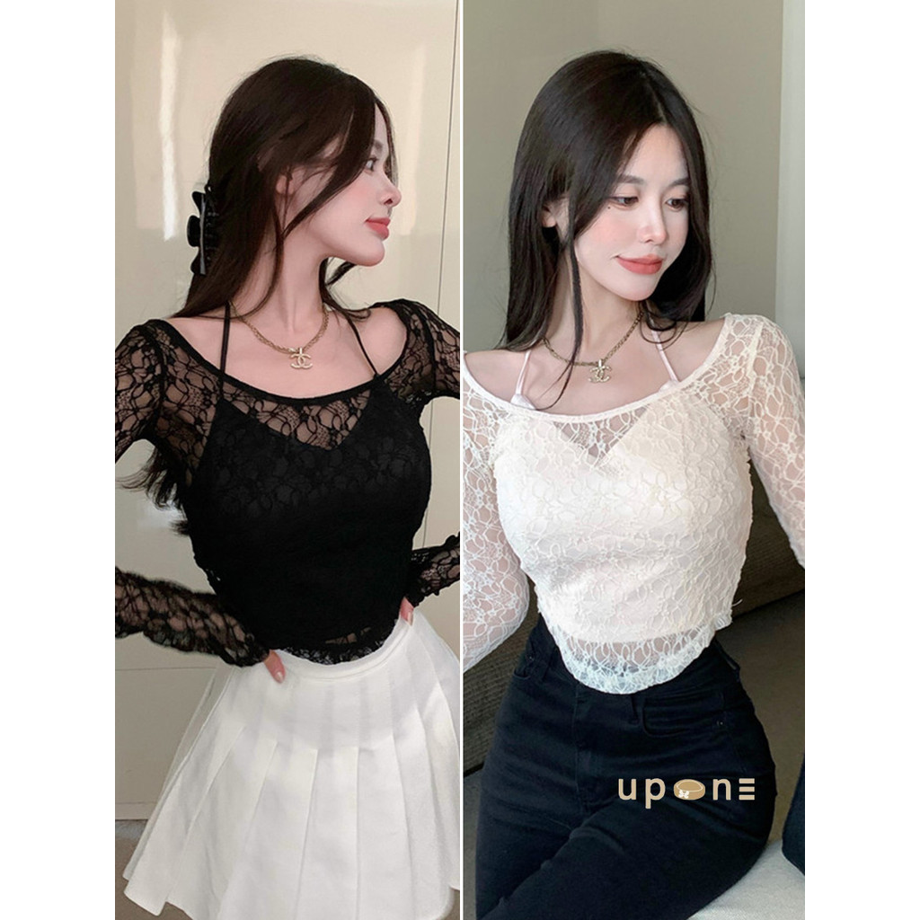 เสื้อเปิดไหล่ลูกไม้ ซีทรูบางเบา ใส่แล้วดูเซ็กซี่