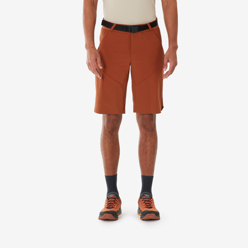 กางเกงเดินป่าขาสั้นทรงยาวสำหรับผู้ชาย รุ่น MH500 (สีน้ำตาล) - น้ำตาลทองแดง | Men's long hiking short