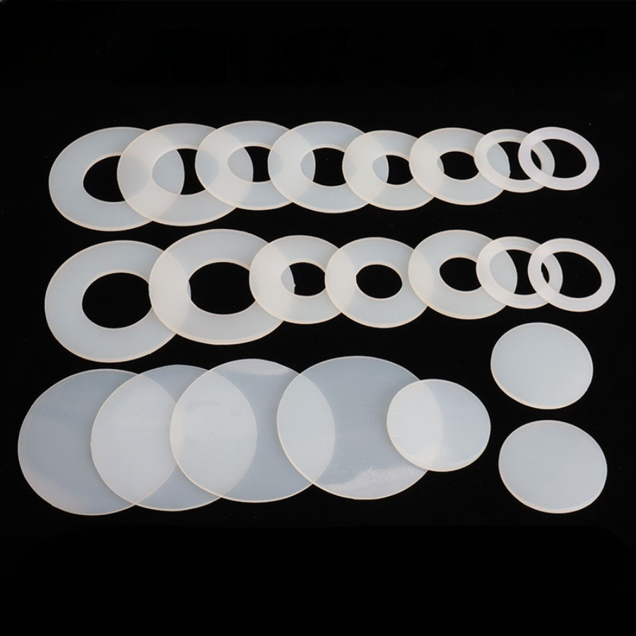 สีขาว วงกลมปะเก็นยางซิลิโคน แหวนปิดผนึกหน้าแปลนทนอุณหภูมิสูง