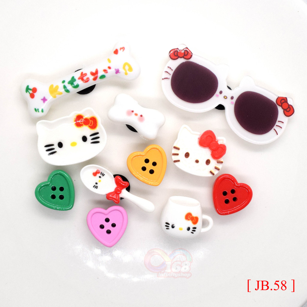 11 ชิ้น เช๊ตการ์ตูน ตุ๊กตา [ JB.58 ]  ร้านไทย#jibbitz#จิบบิท#ติดรองเท้า#กระเป๋า#DIY พีวีซี น่ารัก อุปกรณ์เสริม