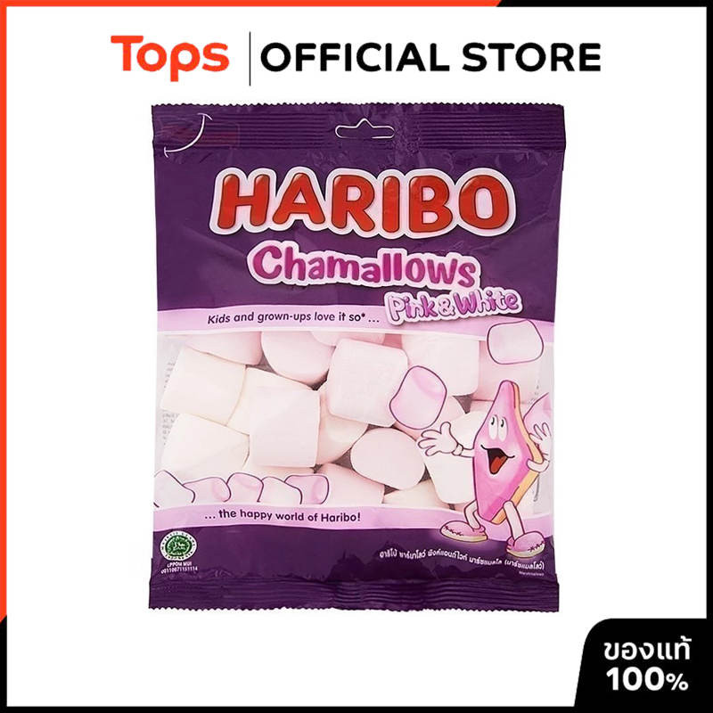 HARIBO ฮาริโบ้ชาร์มาโลว์พิ้งค์แอนไวท์มาร์ชแมลโลว์ 150กรัม [8691216014916]
