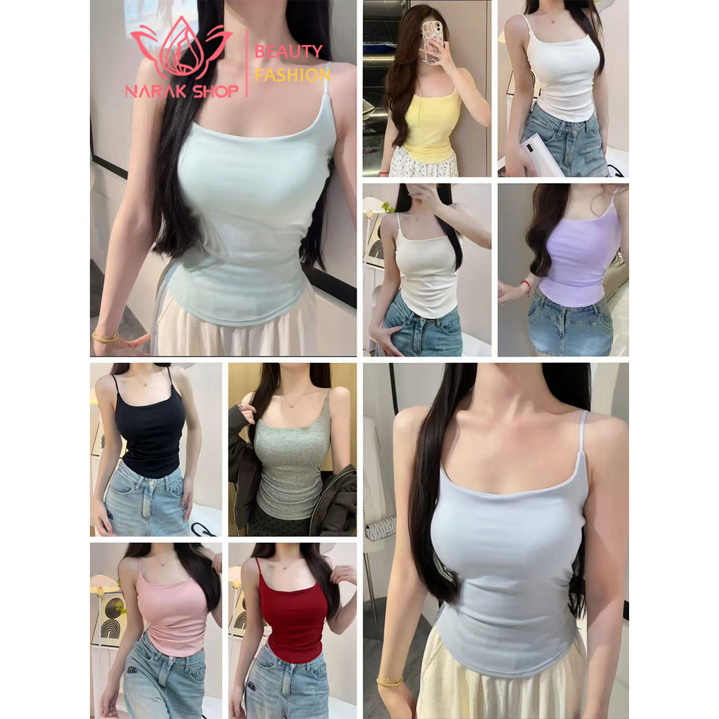 เสื้อกล้ามผู้หญิง ทรงกระชับ โชว์แผ่นหลัง สวยเซ็กซี่