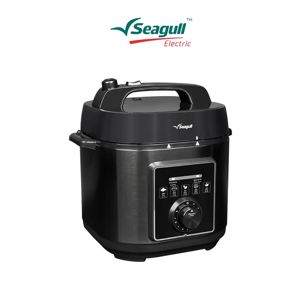 Seagull หม้ออัดแรงดันไฟฟ้า 6 ลิตร (สีดำฝาด้าน) หม้ออัดแรงดัน หม้อตุ๋นไฟฟ้า หม้ออัดความดันไฟฟ้า thumbnail 3