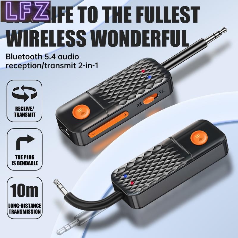T90 บลูทูธ 5.0 ตัวรับส่งสัญญาณเสียงตัวรับสัญญาณไร้สาย 3.5 มม.อะแดปเตอร์ Aux รถ in-Flight TV สเตอริโอ