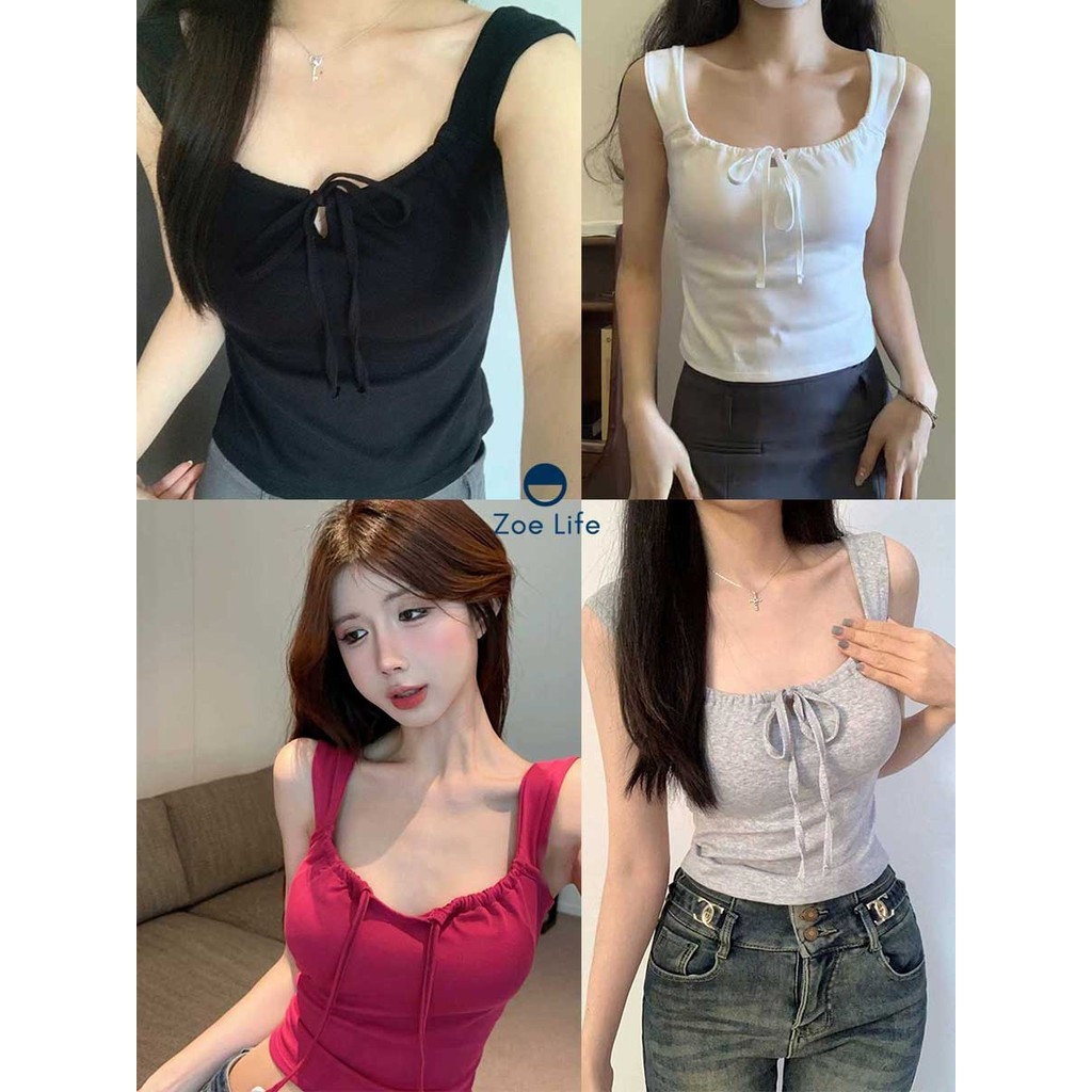 เสื้อสายเดี่ยว ดีไซน์น่ารัก สวมใส่แล้วน่ารัก