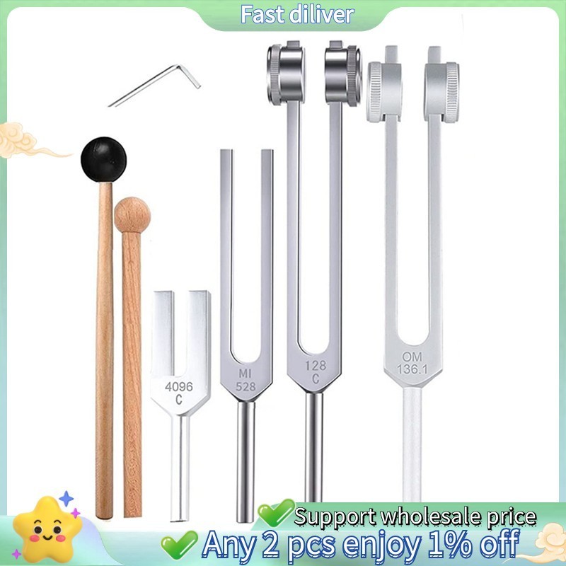 In stock-4 ชิ้นชุดส้อมปรับแต่ง (128Hz, OM 136.1Hz, MI 528Hz, 4096Hz),สําหรับ Healing Chakra,Sound Th