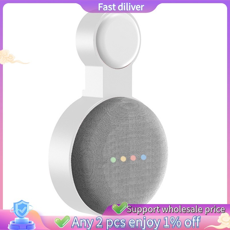 เหมาะสําหรับเสียง Google สําหรับ Google Nest Mini Wall Bracket ซ็อกเก็ตรุ่นที่สองแขวนแขวนแขวนวงเล็บ