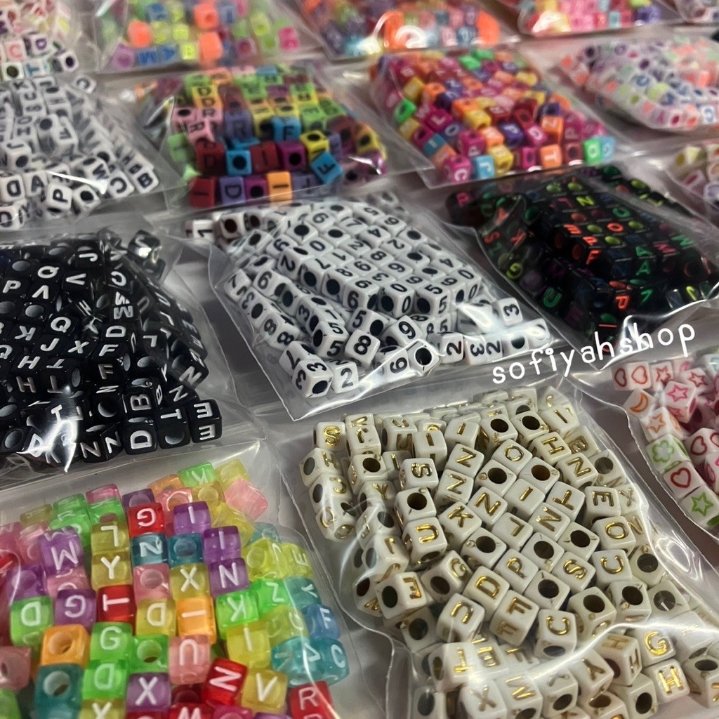 ลูกปัด​อักษร​ ABC​ ลูกปัดตัวเลข (ถุง 30​ กรัม)​