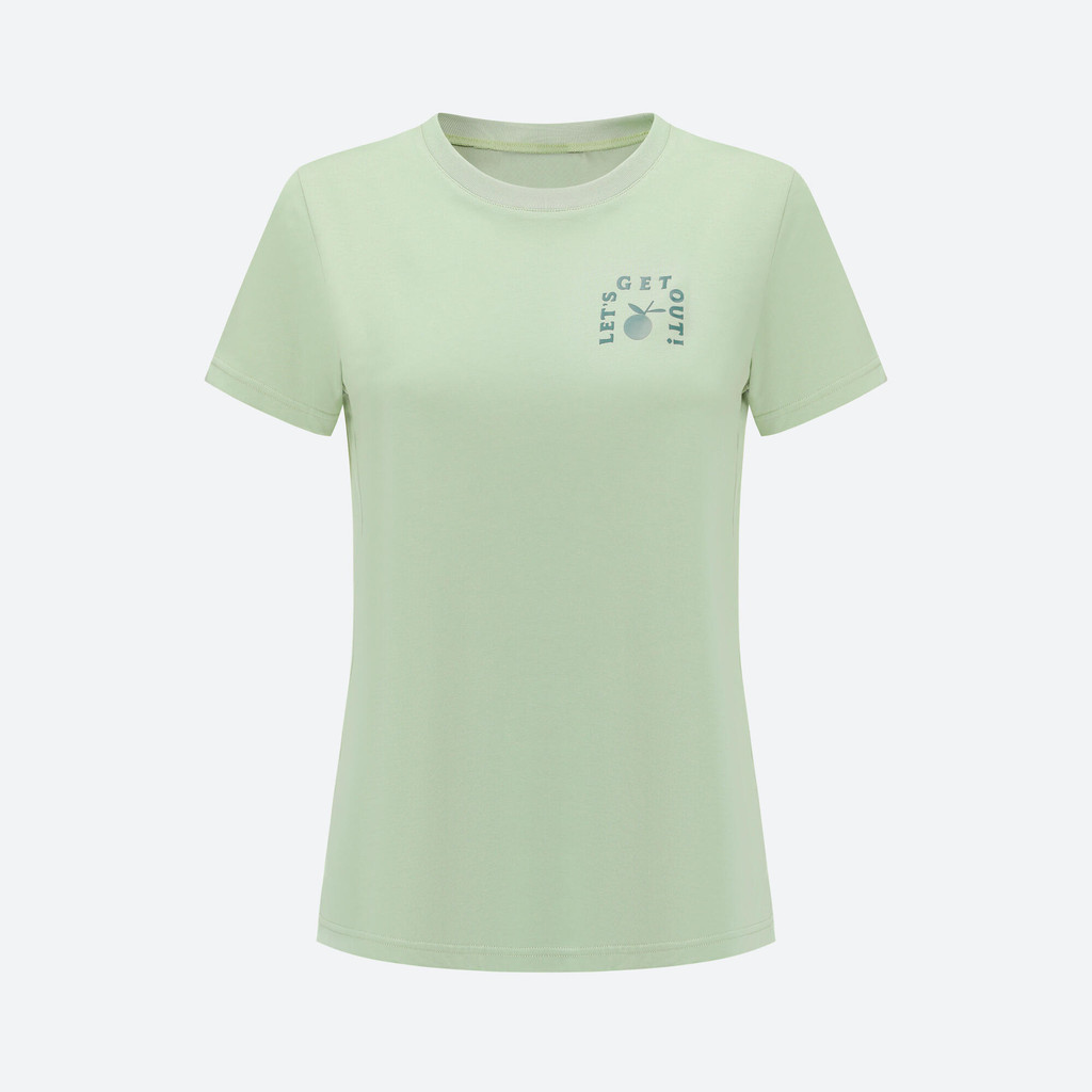 เสื้อยืดเดินป่าสำหรับผู้หญิงรุ่น NH500 - เขียวอัลมอนด์ | W  T-Shirt NH500 - Almond Green