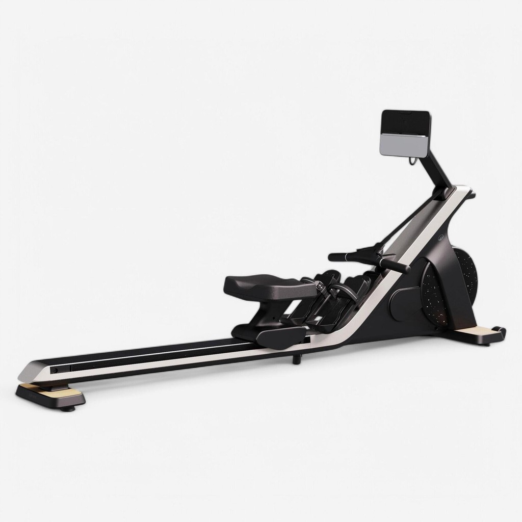 กรรเชียงบกพร้อมระบบเชื่อมต่อรุ่น Training Rower 900 - ดำ | Connected Rower Training Rower 900 - Blac