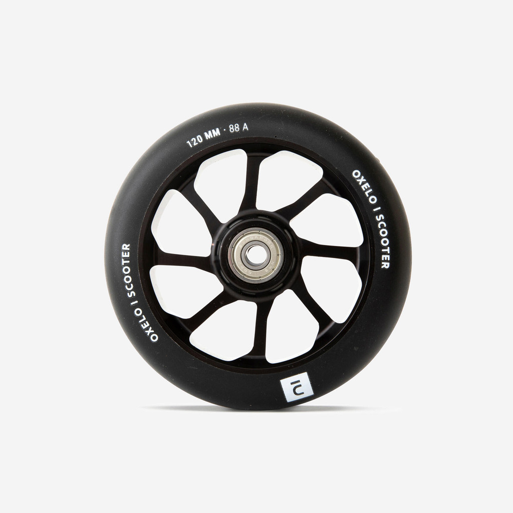 ล้อ PU แกนอะลูมิเนียม ขนาด 120 มม. สำหรับสกู๊ตเตอร์ฟรีสไตล์ (สีดำ) - ดำ | 120 mm Alu Core PU Freesty