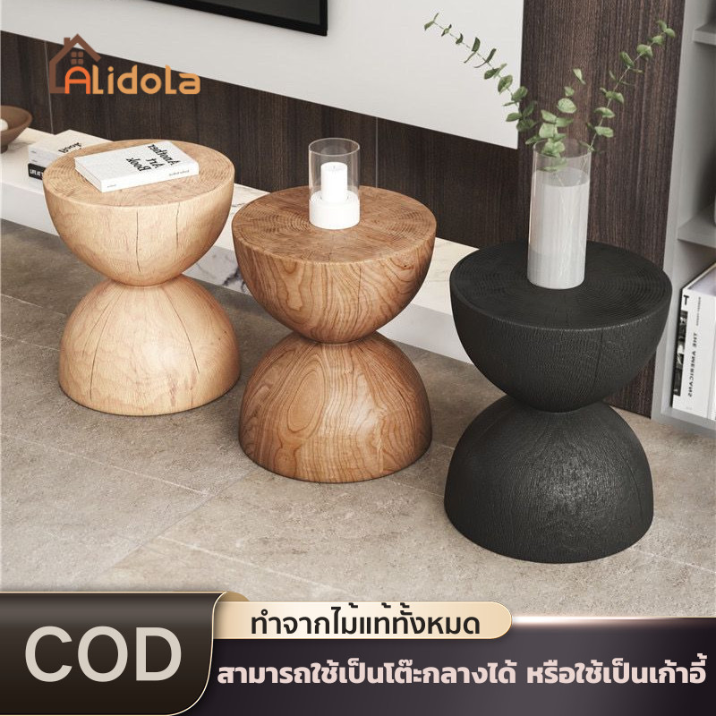⌛พร้อมส่ง⌛โต๊ะไม้สไตล์ญี่ปุ่นดั้งเดิม โต๊ะน้ำชา โต๊ะกาแฟไม้ซุง งานไม้ทั้งชิ้น ไม่ต้องประกอบ✨ของแต่งมินิมอล โต๊ะข้างโซฟาJ