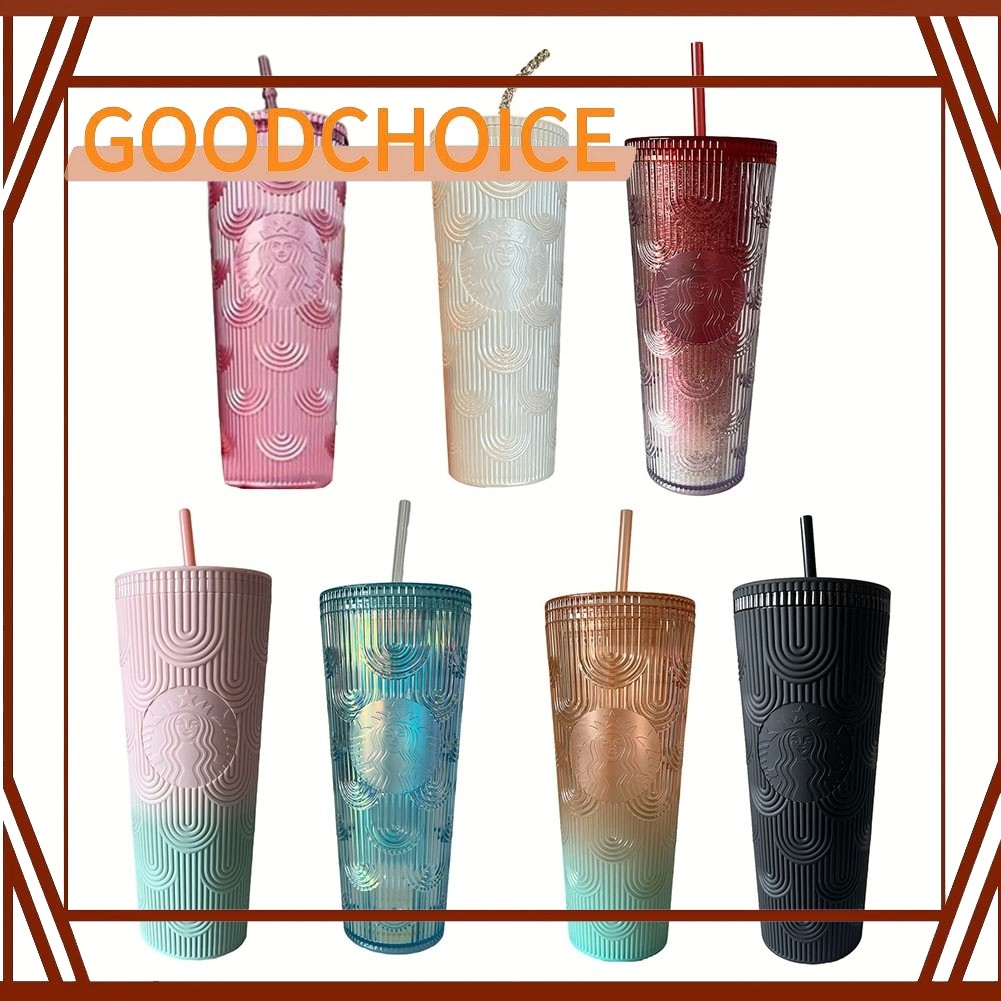 GOODCHOICE สําหรับ starbucks Cup Siren Mermaid Goddess สําหรับ Aurora ถ้วยฟางความจุขนาดใหญ่ 700ml