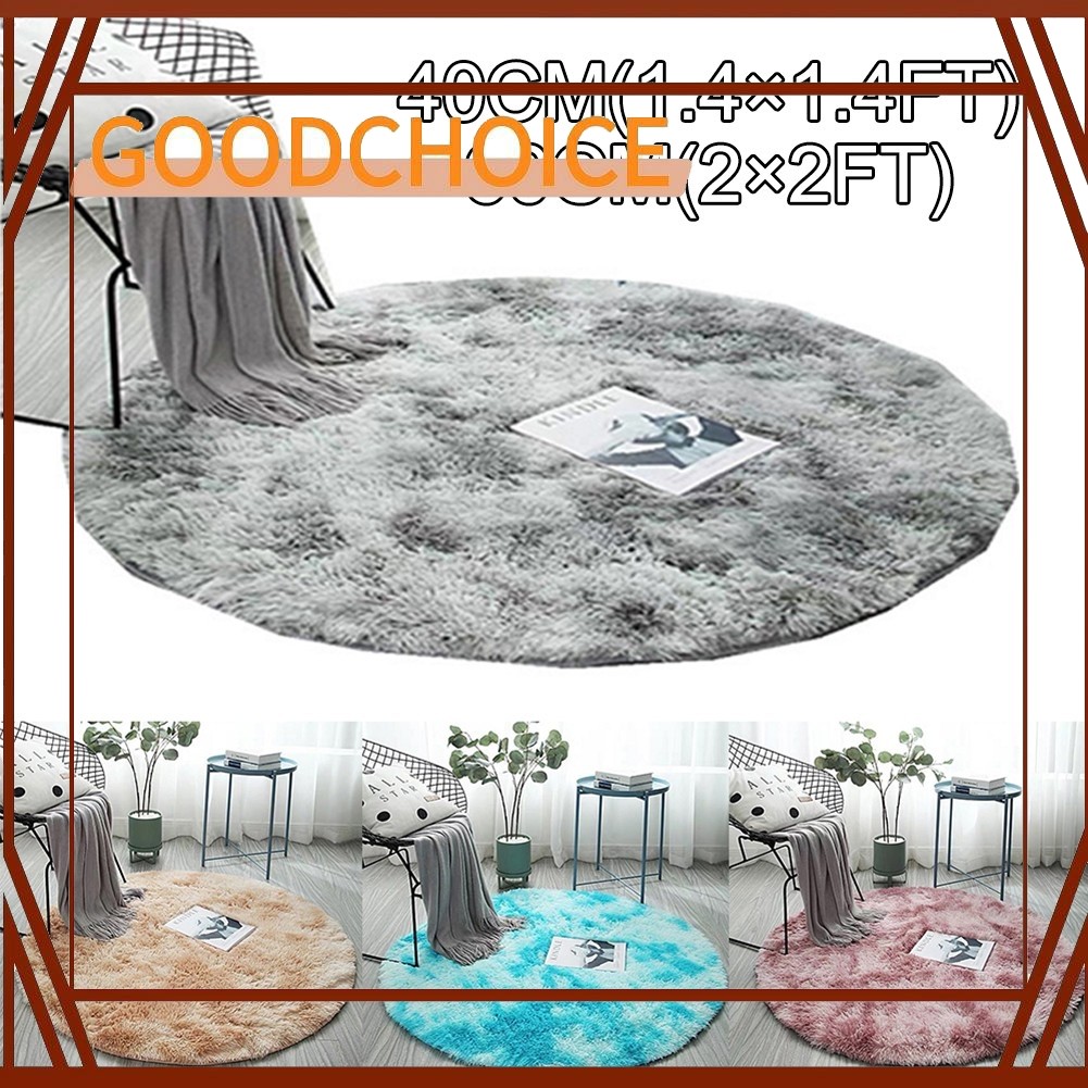 【GOODCHOICE】Circle Round Shaggy Rug Carpet Floor-Fluffy Mat Anti-Skid/Living Room / Bedroom