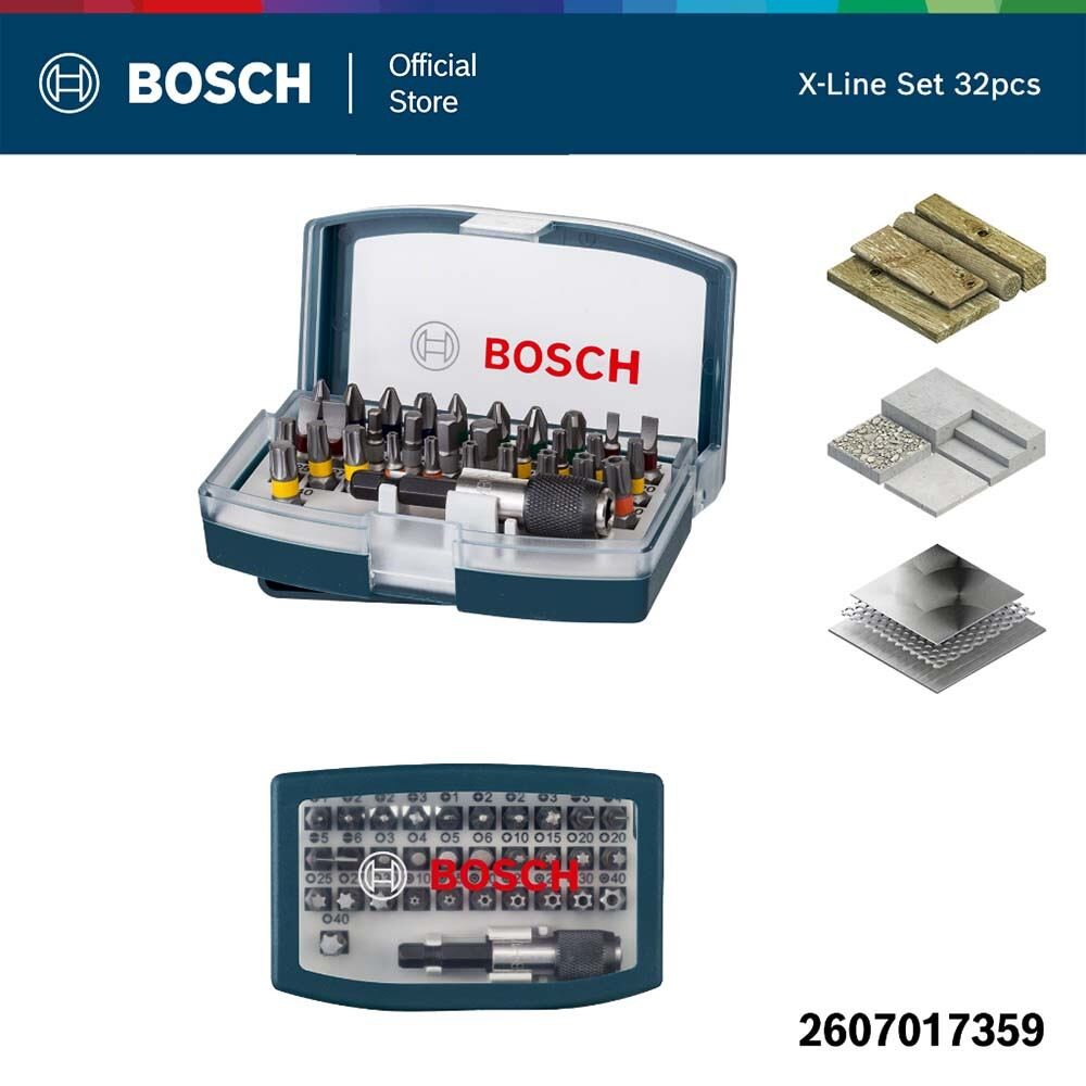 BOSCH ชุดดอกไขควง 32 ชิ้น รุ่น 2607017359 พร้อมข้อต่อเอนกประสงค์