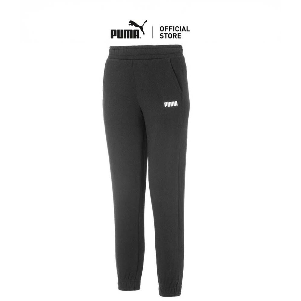 PUMA KIDS - กางเกงวอร์มขาจั๊มเด็กผู้ชาย Essentials สีดำ - 84762801