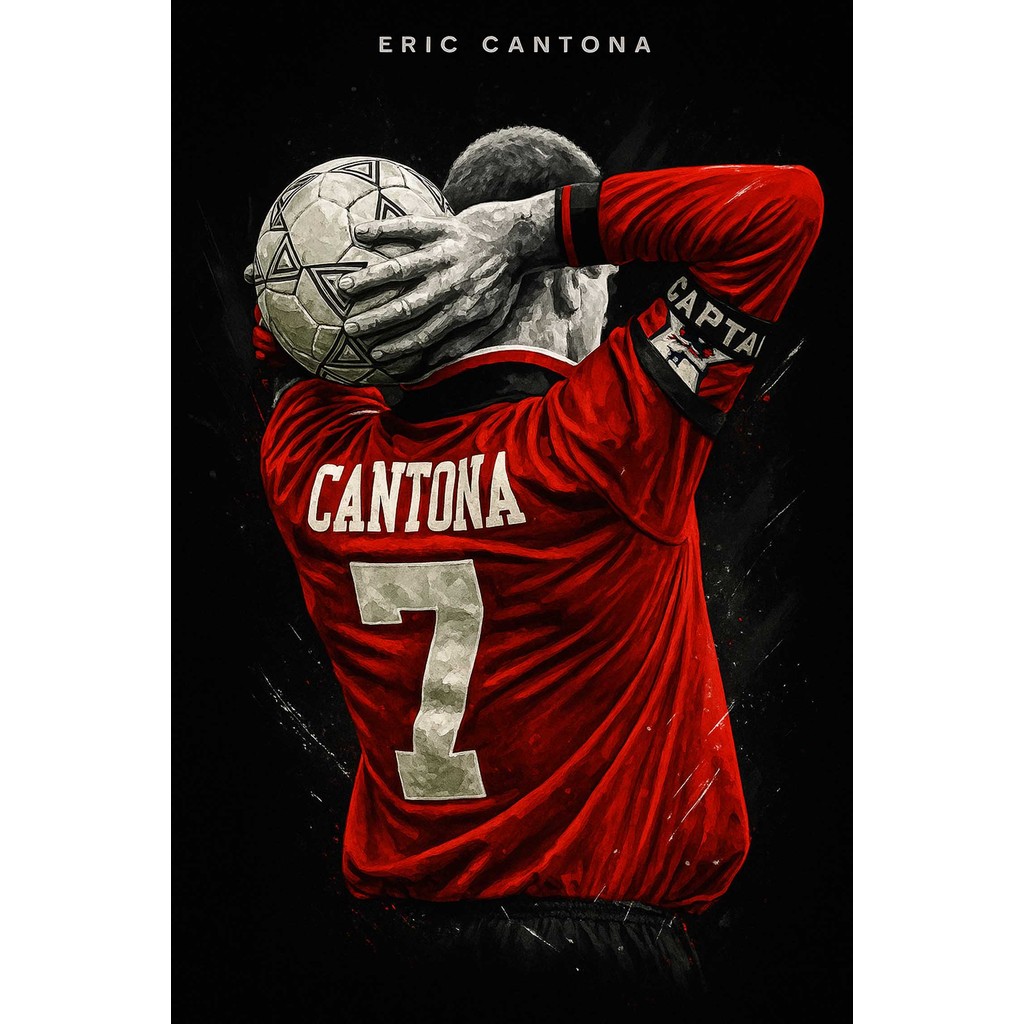 โปสเตอร์ Eric Cantona เอริค คันโตน่า Manu แมนยู ของแต่งบ้าน ไอเดียแต่งบ้าน แต่งห้อง รูปติดผนัง