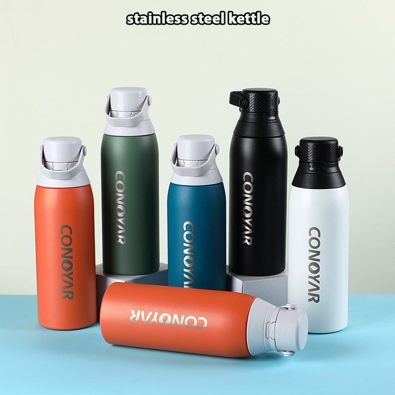 ขวดน้ำกรองสแตนเลสพรีเมี่ยม เก็บความร้อ 500/750ml ได้ทั้งร้อนและเย็น เก็บอุณหภูมิได้นาน T01237