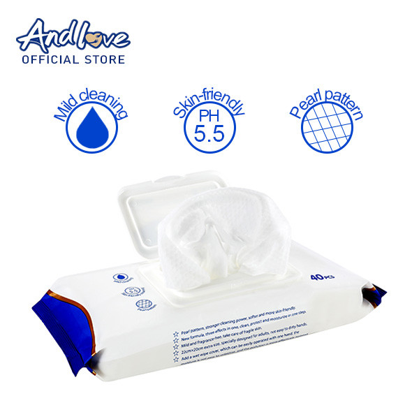 【ชิ้นแรกเพียง 1 บาท】ANDLOVE Wipes เซอร์เทนตี้ไวพ์ ผ้าเช็ดทำความสะอาดผิวสำหรับผู้ใหญ่ (40 แผ่น x 1 แพ็ค) - รูปที่ 3
