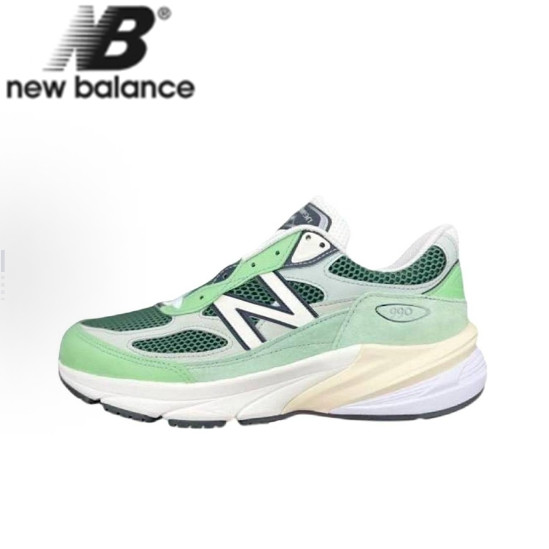 【ของแท้ 100%】New Balance NB 990 V6 "Avocado Natural Mint" low cut green
