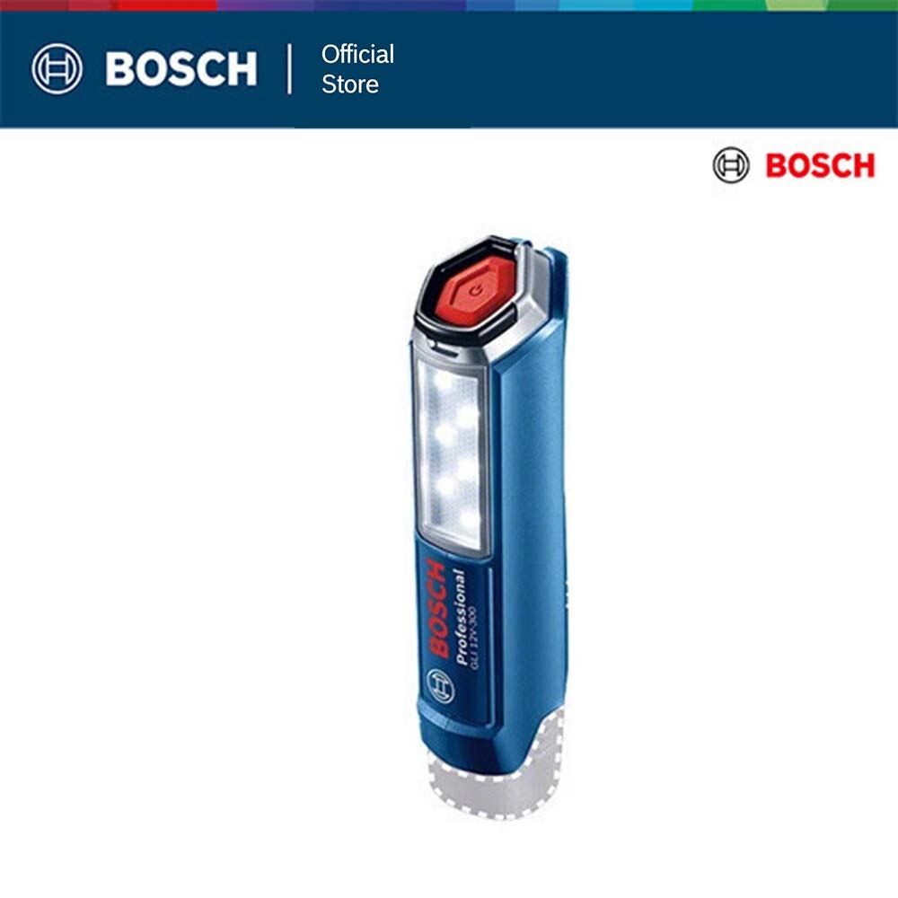 BOSCH ไฟฉาย LED แบตเตอรี่ 12V (ไม่รวมแบตเตอรี่) รุ่น GLI 120 V-LI (SOLO) ประกันนาน 12 เดือน