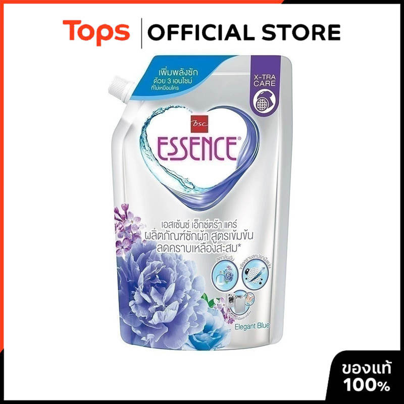ESSENCE เอสเซ้นซ์น้ำยาซักผ้าสูตรเข้มข้นลดคราบเหลืองสะสมกลิ่นเอลิแกนท์บลู 600มล. [8850002854758]