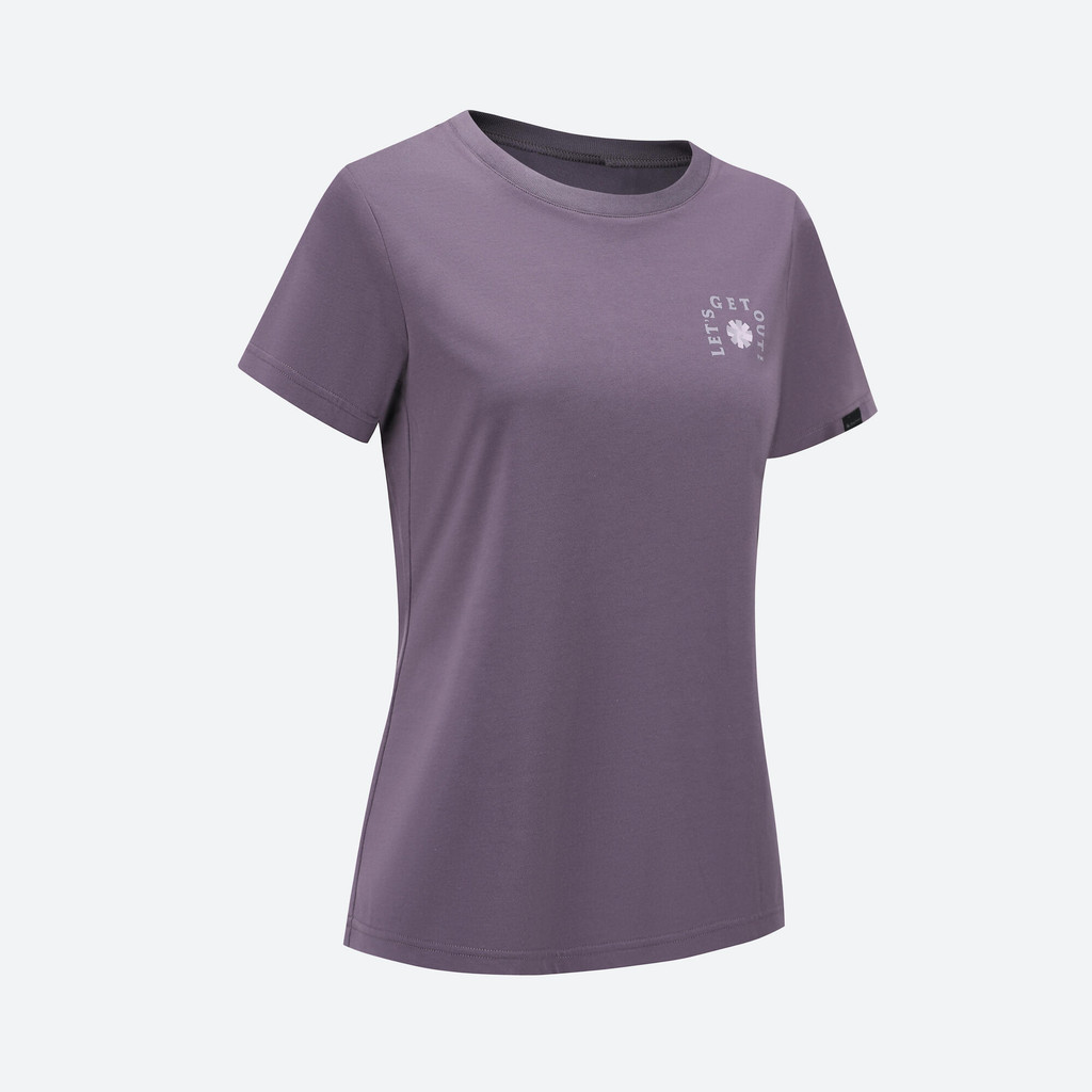 เสื้อยืดเดินป่าสำหรับผู้หญิงรุ่น NH500 - ม่วงขี้เถ้า | W  T-Shirt NH500 - Ash Purple