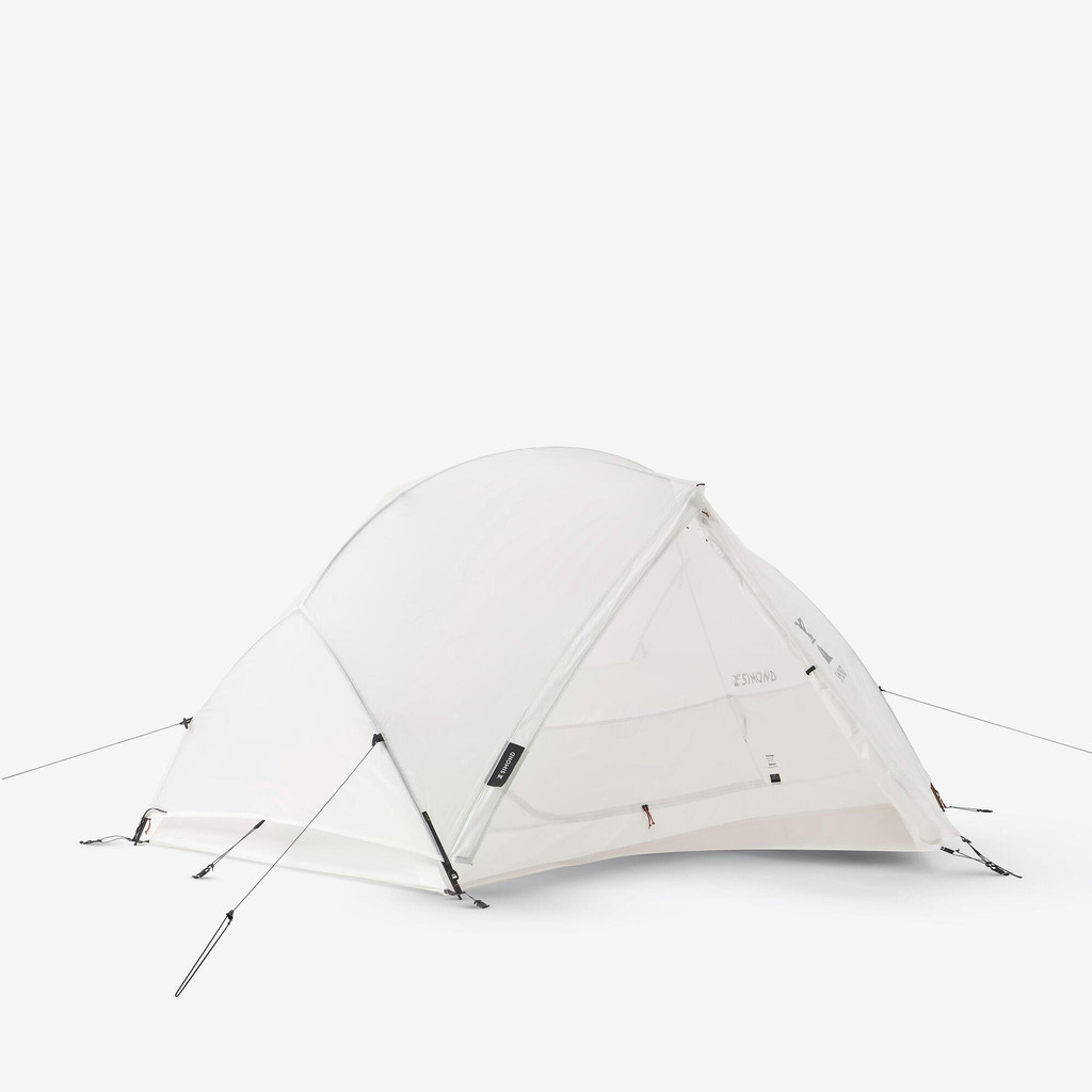 เต็นท์ทรงโดมเพื่อการเทรคกิ้งสำหรับ 2 คนรุ่น MT900 แบบมินิมอล - ขาวหิมะ | Trekking dome tent - 2-pers